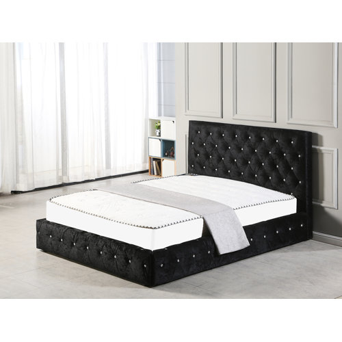 Mercer41 Kuhn Upholstered Ottoman Bed with Mattress Wayfair.co.uk